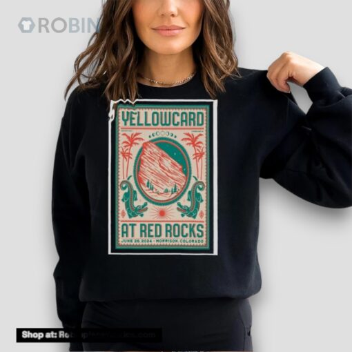 Yellowcard June 26 2024 Morrison Red Rocks Amphitheatre Co Poster Shirt
