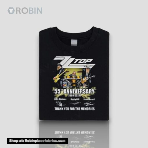 Zz Top 55th Anniversary 1969 2024 Thank You For The Memories Signatures Shirt