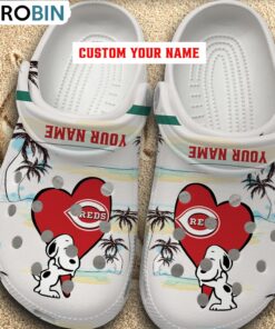 Snoppy Hug MLB Cincinnati Reds Crocs Shoes