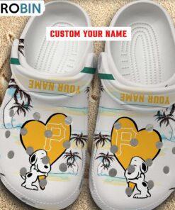 Snoppy Hug MLB Pittsburgh Pirates Crocs Shoes