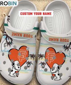 Snoppy Hug MLB San Francisco Giants Crocs Shoes Snoppy Hug MLB San Francisco Giants Crocs Shoes