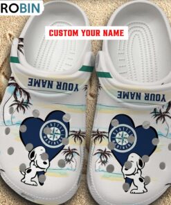 Snoppy Hug MLB Seattle Mariners Crocs Shoes