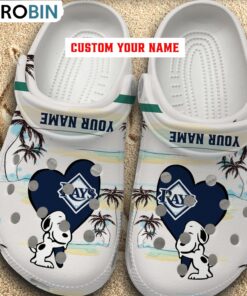 Snoppy Hug MLB Tampa Bay Rays Crocs Shoes