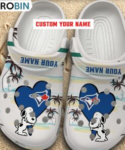 Snoppy Hug MLB Toronto Blue Jays Crocs Shoes