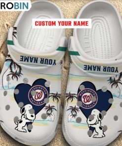 Snoppy Hug MLB Washington Nationals Crocs Shoes Snoppy Hug MLB Washington Nationals Crocs Shoes