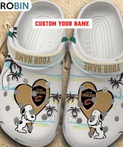 Snoppy Hug NBA Cleveland Cavaliers Crocs Shoes
