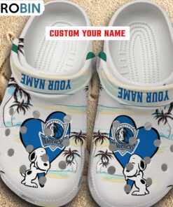 Snoppy Hug NBA Dallas Mavericks Crocs Shoes