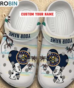 Snoppy Hug NBA Denver Nuggets Crocs Shoes Snoppy Hug NBA Denver Nuggets Crocs Shoes