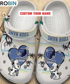 Snoppy Hug NBA Memphis Grizzlies Crocs Shoes Snoppy Hug NBA Memphis Grizzlies Crocs Shoes