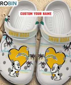 Snoppy Hug NFL Los Angeles Chargers Crocs Shoes