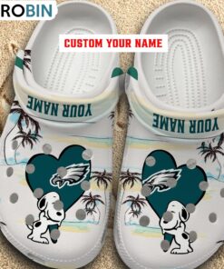 Snoppy Hug NFL Philadelphia Eagles Crocs Shoes