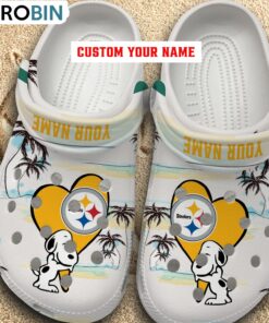Snoppy Hug NFL Pittsburgh Steelers Crocs Shoes