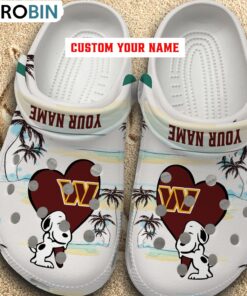 Snoppy Hug NFL Washington Commanders Crocs Shoes