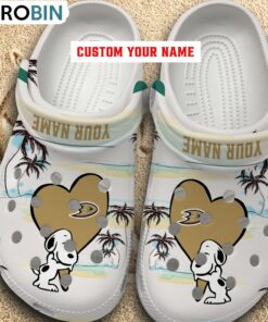 Snoppy Hug NHL Anaheim Ducks Crocs Shoes