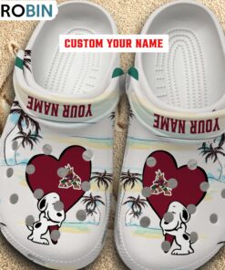 Snoppy Hug NHL Arizona Coyotes Crocs Shoes