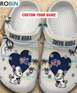 Snoppy Hug NHL Columbus Blue Jackets Crocs Shoes