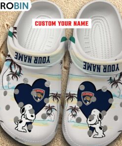 Snoppy Hug NHL Florida Panthers Crocs Shoes