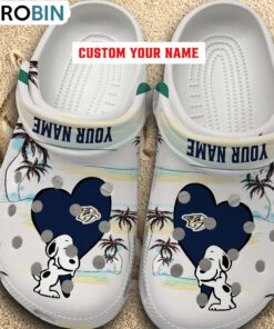 Snoppy Hug NHL Nashville Predators Crocs Shoes Snoppy Hug NHL Nashville Predators Crocs Shoes