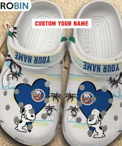 Snoppy Hug NHL New York Islanders Crocs Shoes