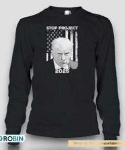 American Flag Trump Stop Project 2025 Unisex Shirt