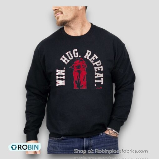 Boston Baseball Win Hug Repeat Shirt