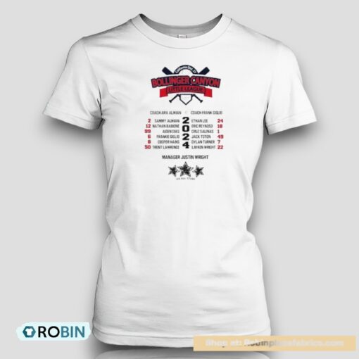 California District 57 Bollinger Canyon Little League Manager Justin WrighUnisex Shirt