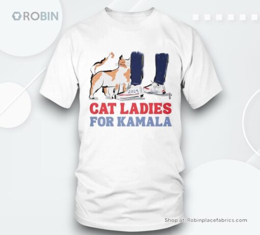Cat Ladies For Kamala Harris With Shoes Art Shirt