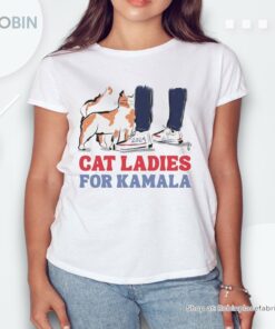Cat Ladies For Kamala Harris With Shoes Art Shirt