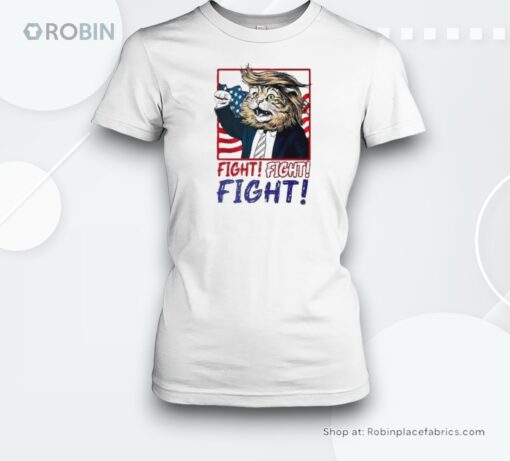 Cat Trump Shooting Fight Fight Fight Unisex Shirt