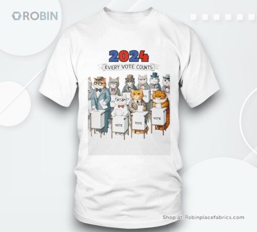 Cats Voter 2024 Every Vote Counts Election For Kamala Harris Shirt