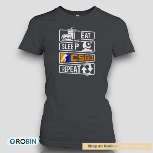 Counter Strike 2 Eat, Sleep, Code, RepeaUnisex Shirt