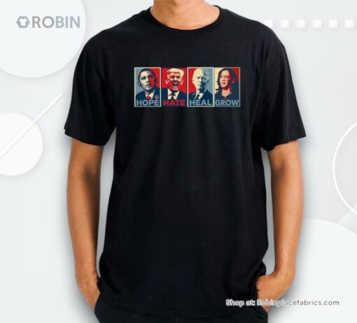 Dana Goldberg Hope Hate Heal Grow Shirt