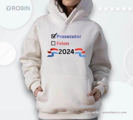 Funny Election Shirt 2024 Checkboxes Prosecutor Felon Humor Political Unisex Shirt