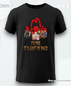 Horror Movie Characters Im Fine Its Just My Face Arbys Halloween 2024 Shirt