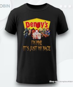 Horror Movie Characters Im Fine Its Just My Face Dennys Halloween 2024 Shirt Horror Movie Characters Im Fine Its Just My Face Dennys Halloween 2024 Shirt