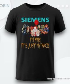 Horror Movie Characters Im Fine Its Just My Face Siemens Halloween 2024 Shirt