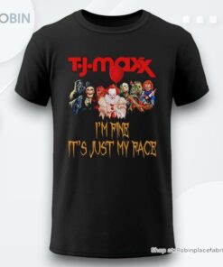 Horror Movie Characters Im Fine Its Just My Face Target Halloween 2024 Shirt