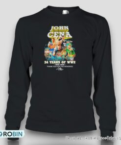 John Cena 24 Years Of Wwe 2001 2025 Thank You For The Memories Unisex Shirt