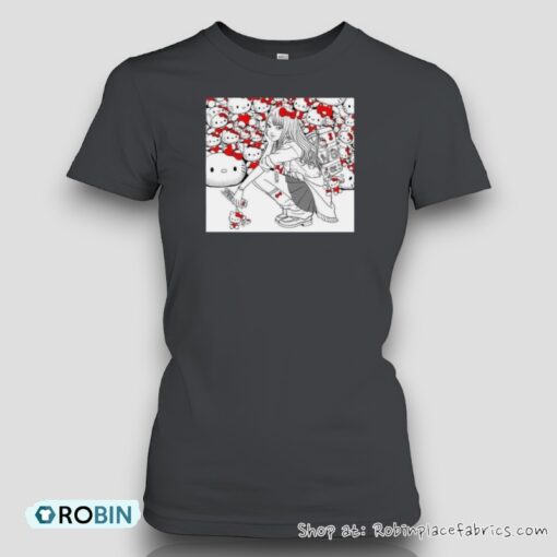Junji Ito Tomie X Hello Kitty Collab Visual Merchandise Unisex Shirt