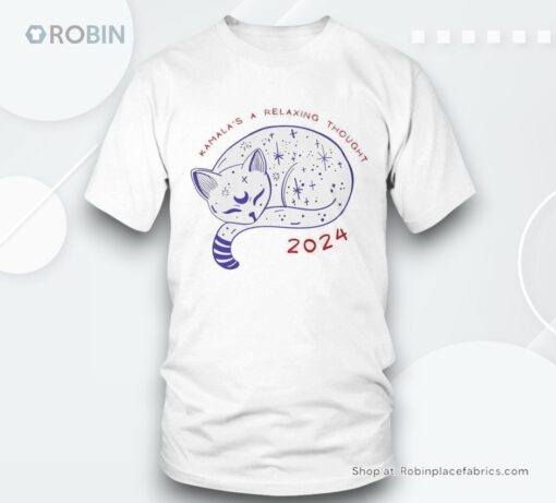 Kamala Harris A Relaxing Thought 2024 Cat Art Shirt