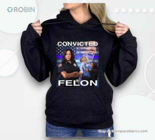 Kamala Harris Defeating Convicted Felon Donald Trump Shirt