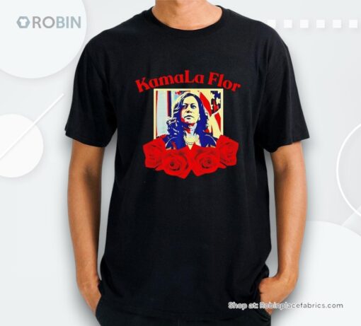 Kamala Harris With Roses Kamala Flor Shirt