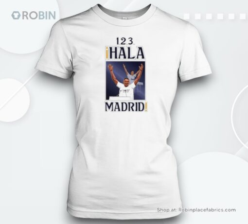 Kylian Mbappe 123 Hala Madrid Shirt