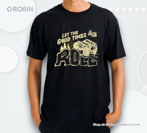 Let The Good Times Roll Jeep With American Flag Shirt