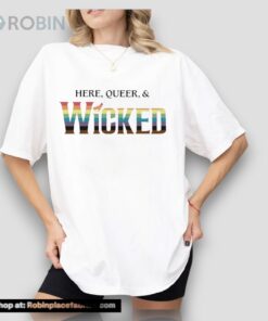 Mary Kate Morrissey Wearing Here Queer And Wicked Unisex Shirt