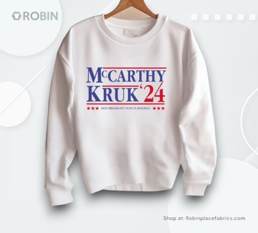 Mccarthy And Kruk 24 Best Broadcast Team In Baseball Shirt