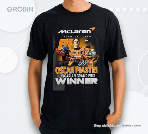 Mclaren F1 Team Oscar Piastri Hungarian Grand Prix Winner Shirt