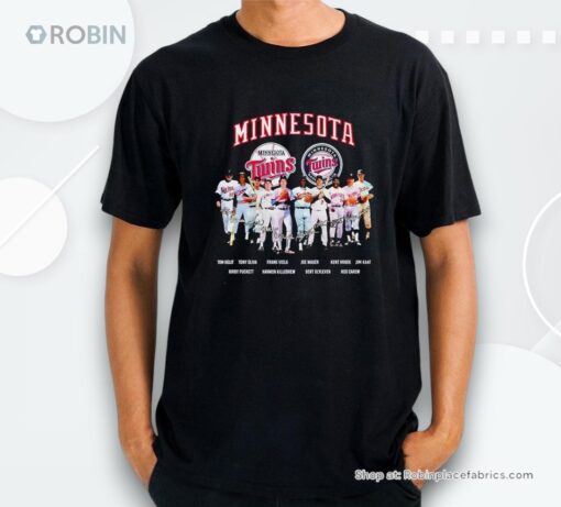 Mlb Minnesota Twins Baseball Team Signatures 2024 Shirt