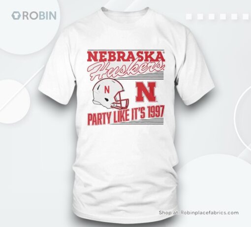 Nebraska Cornhuskers Party Like Its 1997 Vintage Helmet Shirt