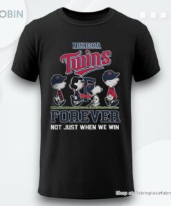 Peanuts Characters Minnesota Twins Forever Not Just When We Win 2024 Cartoon Shirt Peanuts Characters Minnesota Twins Forever Not Just When We Win 2024 Cartoon Shirt